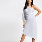 River Island Womens One Shoulder Midi Swing Dress