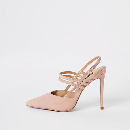 River Island Womens Leather Strappy Court Shoes
