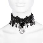 River Island Womens Embellished Lace Choker Necklace