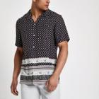 River Island Mens Tile Print Short Sleeve Shirt