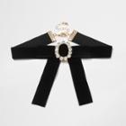 River Island Womens Velvet Buckle Choker