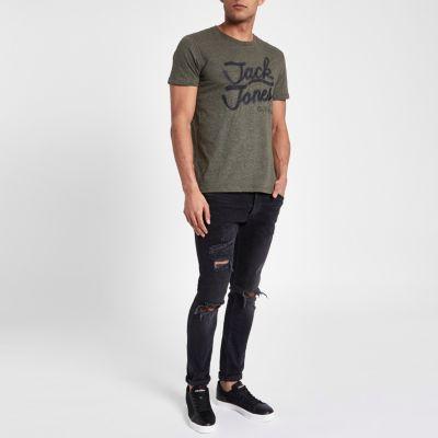 River Island Mens Jack And Jones Originals Broderie T-shirt