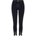 River Island Womens Dark Amelie Hem Split Super Skinny Jeans