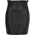 River Island Womens Faux Leather Paper Bag Waist Mini Skirt