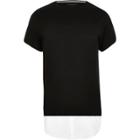 River Island Mens Longline Mock Shirt T-shirt