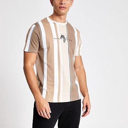 River Island Mens Maison Riviera Stripe T-shirt