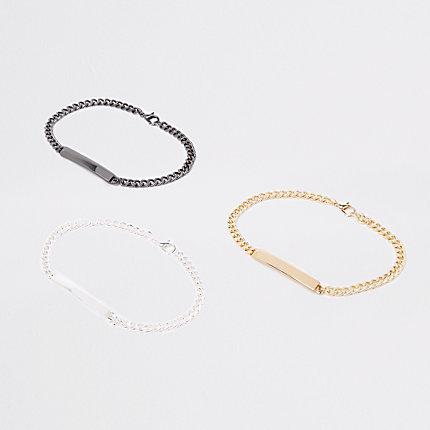 River Island Mens Chain Bracelet Pack