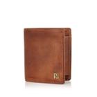 River Island Mensbrown Leather Three Fold Wallet