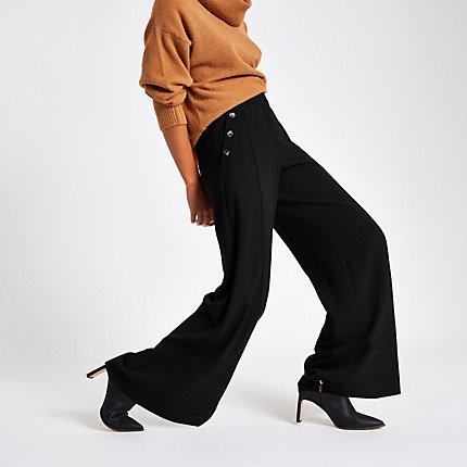 River Island Womens Button Wide Leg Trousers