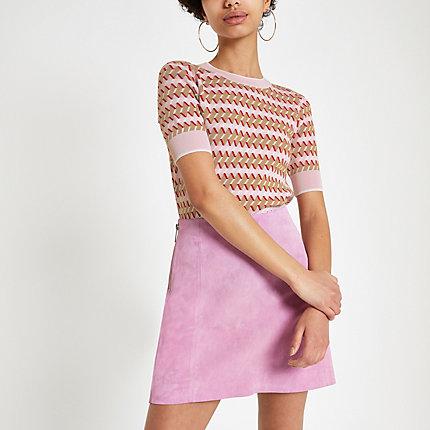 River Island Womens Printed Jacquard T-shirt