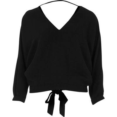 River Island Womens Tied Back V-neck Top