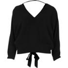 River Island Womens Tied Back V-neck Top