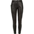 River Island Womens Leather Look Biker Pants