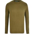 River Island Mens Ribbed Muscle Fit Sweater