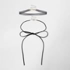 River Island Womens Bow Choker Bolo Necklace Set