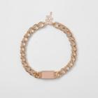 River Island Womens Gold Tone Chunky Chain Bar Necklace