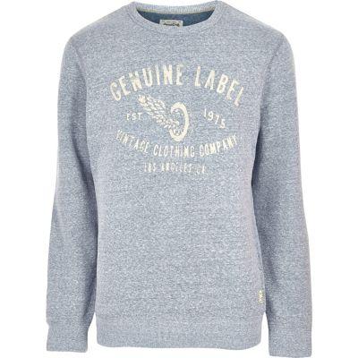 River Island Mensgrey Jack & Jones Vintage Soft Sweatshirt