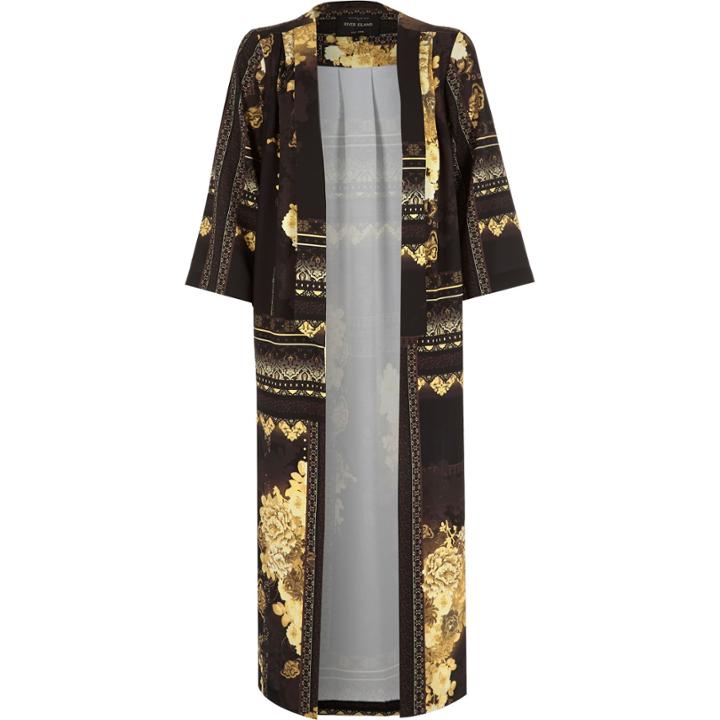 River Island Womens Floral Print Longline Jacket