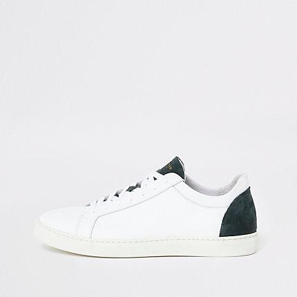 River Island Mens Selected Homme White Contrast Trainers