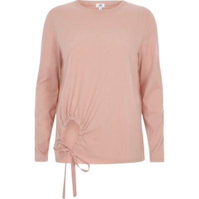 River Island Womens Keyhole Front Long Sleeve Top