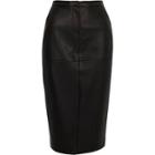 River Island Womens Faux Leather High Waisted Pencil Skirt