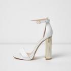 River Island Womens White Barely There Platform Sandals
