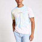 River Island Mens White Pastel Tie Dye T-shirt