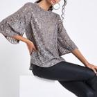River Island Womens Sequin Embellished Top