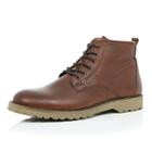 River Island Mensbrown Leather Rustic Boots