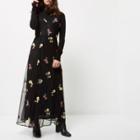 River Island Womens Petite Embroidered Maxi Dress