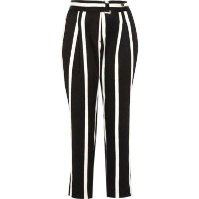 River Island Womens Petite Stripe Tapered Leg Trousers