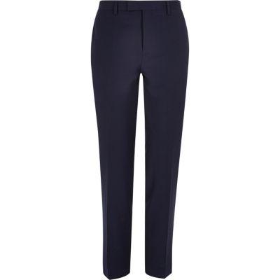 River Island Mensnavy Slim Fit Suit Trousers