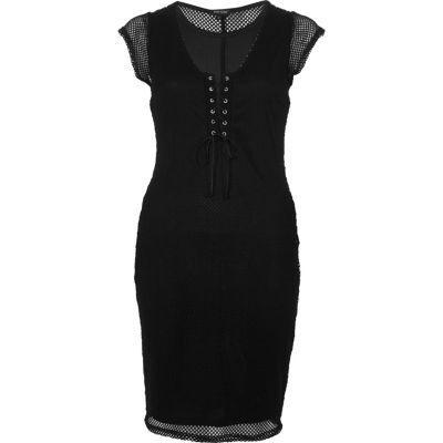 River Island Womens Mesh Corset Front Dress