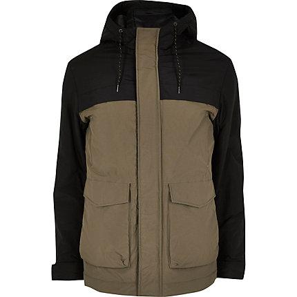 River Island Mens Selected Homme Blocked Padded Jacket