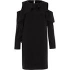 River Island Womens Cold Shoulder Frill Front Swing Dress