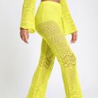 River Island Womens Crochet Knit Flared Pants