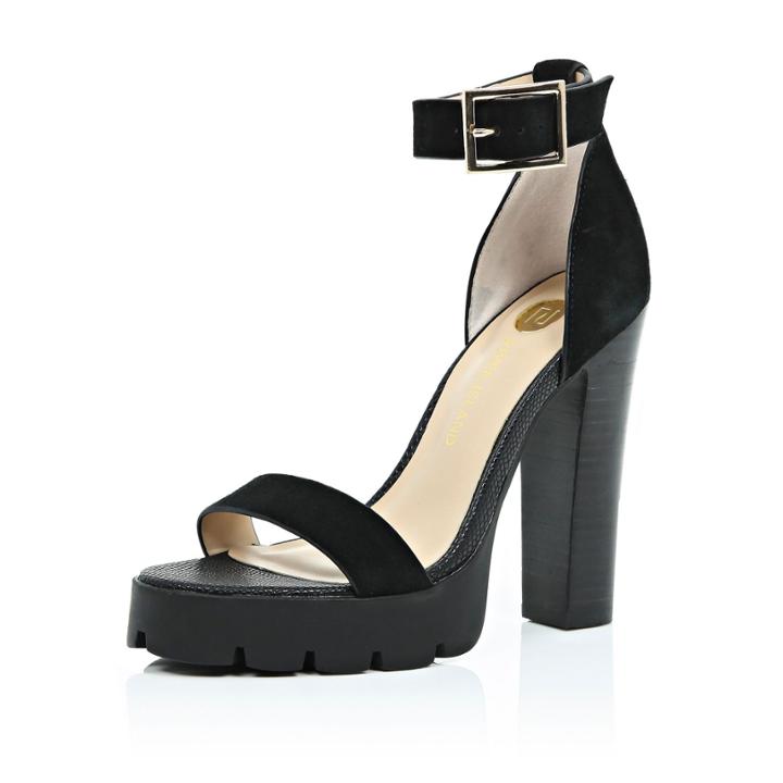 River Island Womens Suede Cleated Sole Sandals