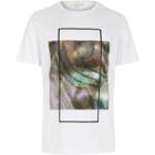 River Island Menswhite Iridescent Box Print T-shirt