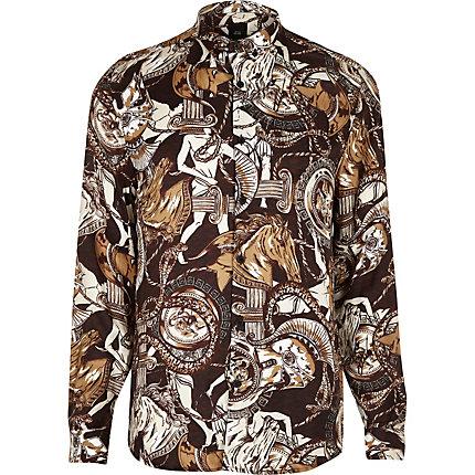 River Island Mens Print Button-down Shirt