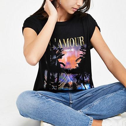River Island Womens Tropical Print T-shirt