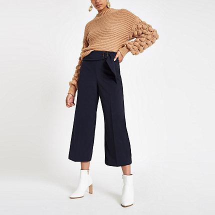 River Island Womens Buckle Belted Culottes