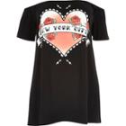 River Island Womens Plus New York Bardot T-shirt