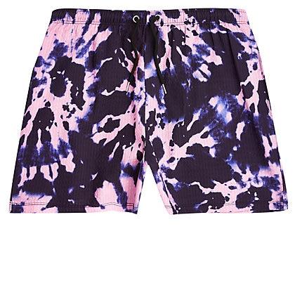 River Island Mens Tie Dye Slim Fit Shorts