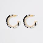 River Island Womens Mono Print Hoop Earrings