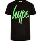 Mens Hype Neon Logo Print T-shirt