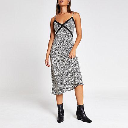 River Island Womens Heart Print Lace Maxi Dress