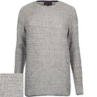 River Island Mensnavy Lightweight Plaited Sweater