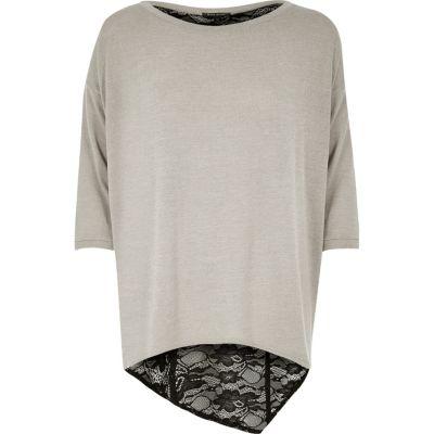 River Island Womens Asymmetric Lace Back Sweater