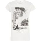 River Island Womens White 'ocean' Photo Print T-shirt