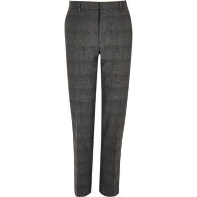 River Island Mens Prince Of Wales Slim Pants